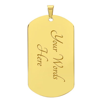 Dad To Be - Dog Tag Necklace