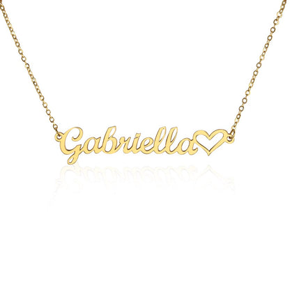 Classic Heart Style Name Necklace