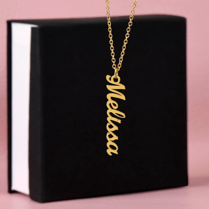 Classic Vertical Name Necklace
