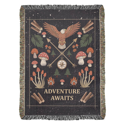 Adventure Awaits - Woven Blanket