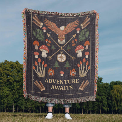Adventure Awaits - Woven Blanket