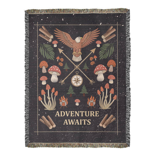 Adventure Awaits - Woven Blanket